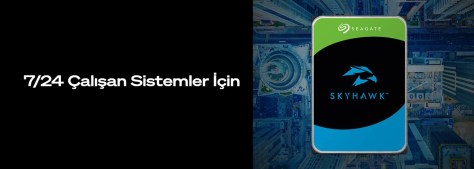Seagate SkyHawk güvenlik kamerası diski için dayanıklılık ve çalışma kapasitesi bilgi görseli